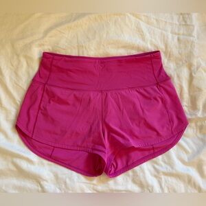 Lululemon Speed Up High Rise Short 2.5” Sonic Pink size 6